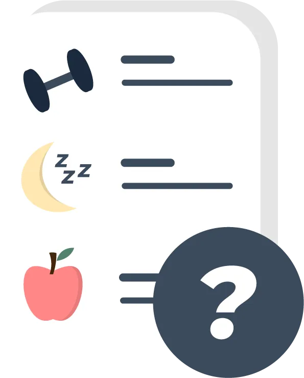 Lifestyle questionnaire interface